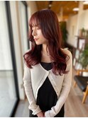小顔ロングレイヤーカールスタイル[佐賀/髪質改善/ヘアカラー]
