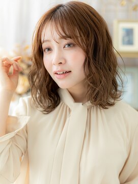 カバーヘア イヴ 戸頭店(COVER HAIR EVE) くせ毛風ウェットヘアゆるふわハイライトa戸頭20代30代40代