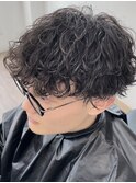 波巻きパーマ/マッシュ