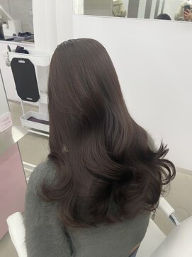 エヌアイ オモテサンドウ(ni omotesando) 韓国レイヤーカット/ピンクブラウンカラー/くびれヘア　上野