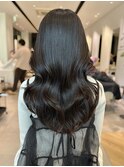 韓国ロングレイヤーカット艶カラー髪質改善