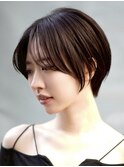 横浜西口切りっぱなしミニボブショートレイヤー前下がりイルミナ