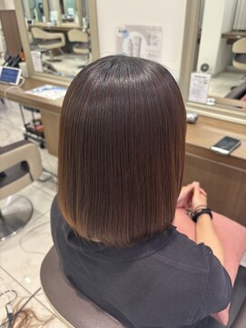 アッシュ 下北沢店(Ash) 縮毛矯正でピタッとおさまる内巻きボブ