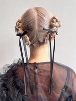 ロング顔周りレイヤー韓国ヘア美髪おくれ毛_ba547621