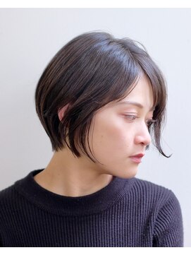 ルプラ ガーデン(le-pla garden) 前下がりショート#黒髪#耳掛けショート#くびれショート#ボブ