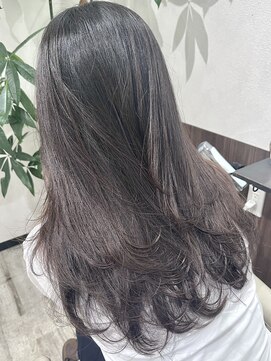 ベルヘアーデザイン 堺東(Belle hair Design) 韓国風レイヤーカットアディクシーカラーグレージュ堺東オリーブ
