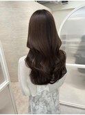 チョコレートカラー/ブリーチなし/透明感/韓国/レイヤーカット