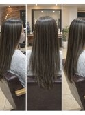 細めハイライトでつくる自然なロングヘア