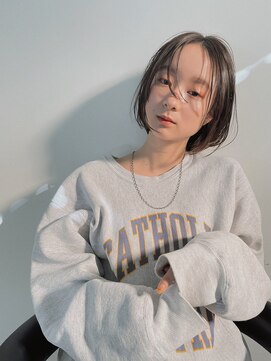  fit stand 千葉/ショートボブ/カット/パーマ/ダブルカラー/トリートメント/縮毛矯正 イメチェン/ピンクベージュ/アンブレラカラー[千葉]