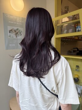 ヒントステーション(HINTSTATION) 〈浅草 半個室〉ブリーチなしワインボルドーレッドブラウン