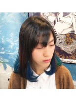バルテイン(Hair Valtein) ダークブラウンインナーブルーグリーン