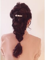 アイルビーヘア(I'll b hair) 【下北沢*I'll b hair*】無造作ウエーブ編み込みピンクモーブ