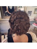 編み込みヘアセット