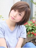 簡単スタイリング大人ショート丸みショート