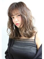 ラエティス(Laetus)&nbsp;ゆるふわ質感ミディ/透明感グレージュ/デジタルパーマ【Laetus】