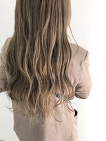 ネイヴィル(navile)&nbsp;シルクベージュ×波巻きロング