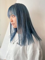 アルバム 渋谷パルコ(ALBUM) ブルーグレー_チェリーブラウンフェミニンロング_ba373942