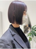 タッセルカット＊ミニボブ＊ラベンダーアッシュ【ZinaCENTRAL】