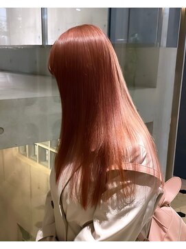 ヲタク(wotaku.) コーラルピンク暖色カラーブリーチカラーハイトーンカラーレッド