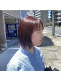 ◎ボブスタイルのレッドブラウンカラー◎