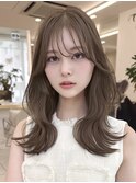 小顔レイヤーカット　シースルーバング