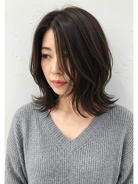 アントワープトーキョー(antwerp TOKYO) 30代40代外ハネミディアムレイヤー髪質改善白髪染め