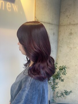 キャンバスアニュー 川崎(canvas anew.) 暖色ボルドーカラー/川崎/ダブルカラー/ハイトーンカラー