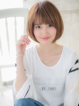 大波純一美容室パーティハン ミルフィーユカラーひし形レイヤーボブa小山20代30代