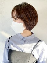 ショート美髪顔周りレイヤーグレージュくびれヘア_ba372501