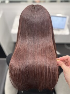 ピリオド 赤坂(Period.) ロングヘアーピンクベージュ髪質改善　赤坂見附