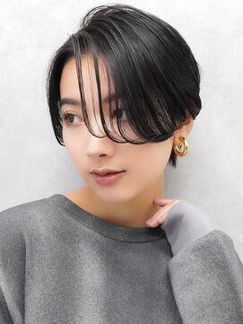 ロエ 福山川口店(loe) 【loe】大人ショート×センターパート×暗髪カラー