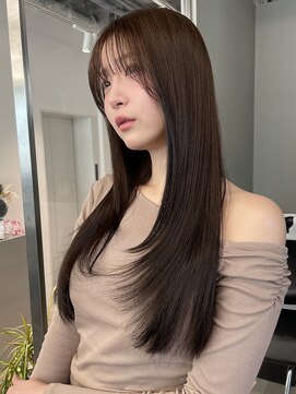 トリッカ シブヤ(TRICCA SHIBUYA) ロングレイヤー/髪質改善/艶グレージュブリーチなし透明感カラー