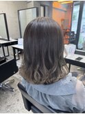 グレージュハイライトケアブリーチダブルカラーバレイヤージュ