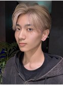 ヘーゼルベージュミルクティーアッシュベージュメンズヘア韓国