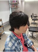 メンズパーマツイストスパイラルフェザーパーマ眉毛