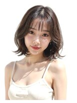 ブロウ ネックス ザ サロン 表参道(VLOW nex the salon)&nbsp;外ハネボブ.ミディアムボブ.レイヤーカット.韓国ヘア.ハイライト