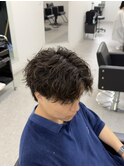スパイラルパーマセンターパート