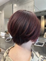 ヘアーアンドメイク ファット(Hair&Make PHAT)&nbsp;大人可愛いショートインナーピンクカラー30代40代