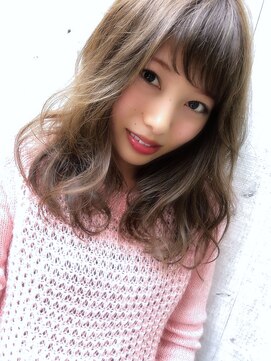 ローランド(Rowland) 《桐原真理子》アッシュ☆グレー☆セミロング☆うすバング