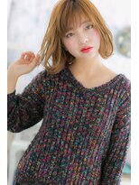 ミック ヘアアンドメイク アップ 駒込店(miq Hair&Make up) 今っぽさ★Aラインシルエットオレンジブラウングラボブ