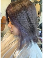 レーヴ ヘアー シエル(Reve hair ciel)&nbsp;顔回り＆インナーカラー　パープルカラー　20代/30代/40代