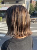 【抜け感】ハイライト×切りっぱなしボブ/新越谷 南越谷