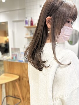 ロンドネートゥル 新潟(Lond naitre) 艶髪ダークアッシュ×髪質改善セミロング