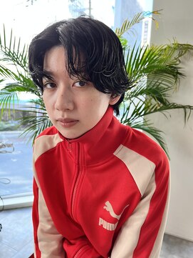 カフ(CAF) CAF FUKO/ハンサムショート/黒髪/ニュアンスパーマ/大阪/心斎橋