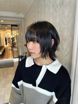 ヘアスタジオ アルス 御池店(hair Studio A.R.S) ウルフカットレイヤーカットショートヘア黒髪10代20代30代