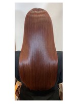 カーサインフィニテイ Hair Design caRsa INFINITY 髪質改善 美髪 ピンクブラウン 極艶ストレート