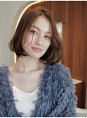 前髪　こなれミディ　イメチェン　髪質改善　ナチュラルボブ