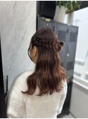イベント前ヘアセット/くるみちゃんヘア/ハーフアップ