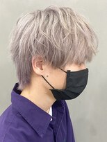 ダブルカラースパイラルパーマツイストパーマフェード短髪