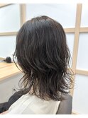 ラフなミディアムパーマ